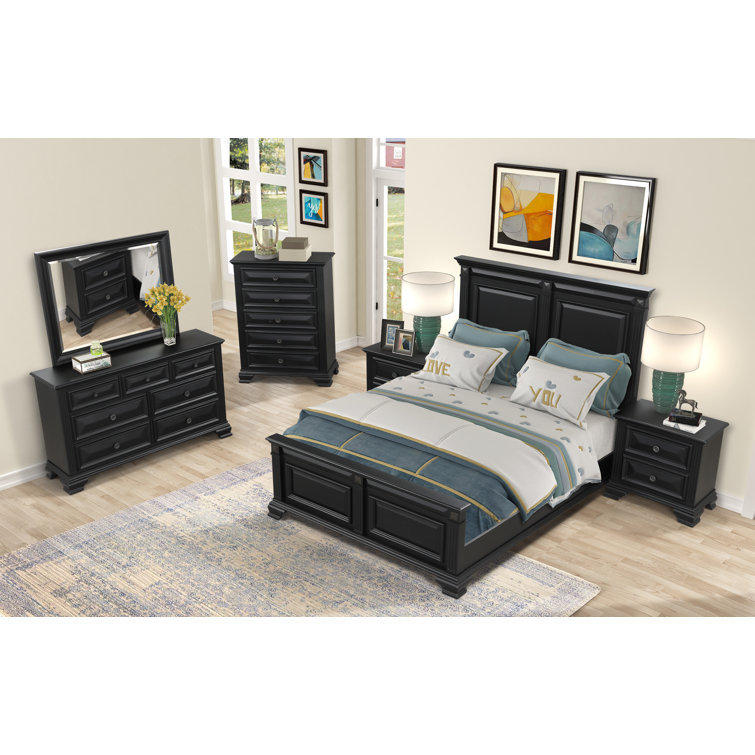 Alcott Hill® Quebec Solid Wood Standard 6 Piece Bedroom Set & Reviews